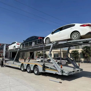 Central Asian Five Countries European-Style Car Carrier Cage Trailers